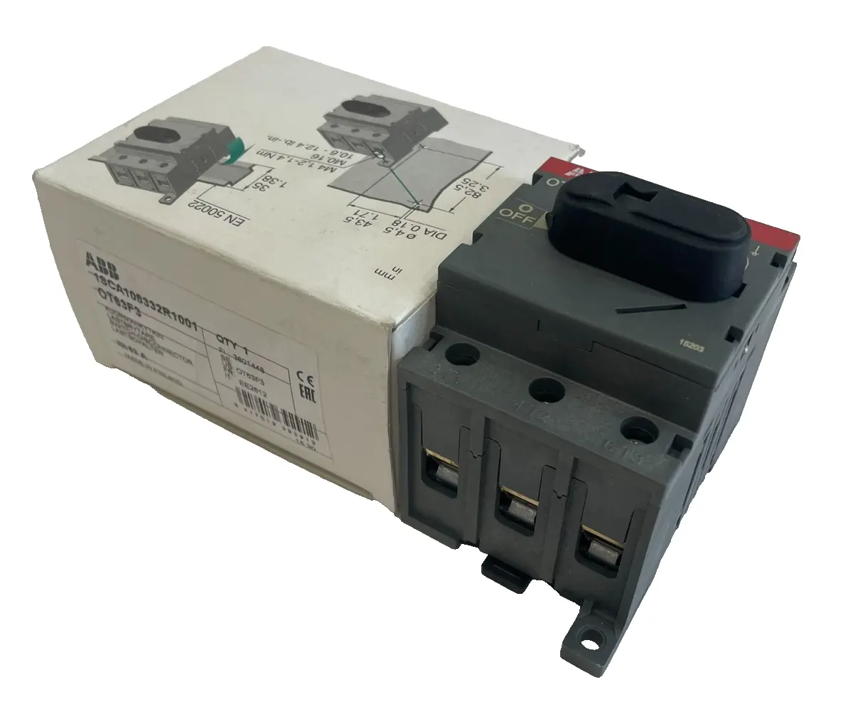 NEW ABB OT63F3 DISCONNECT SWITCH 1SCA105332R1001