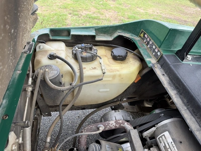 (1) 2019 E-Z-Go EFI golf cart with a Kawasaki gas engine, model 657061G01, includes canopy, fold-dow...