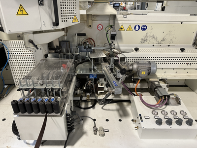 Stefani Evolution SSB Double-Sided Edgebander w/ Mahros Automatic Vacuum Loading & Unloading