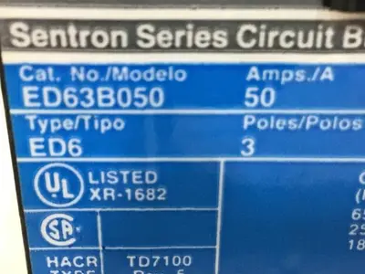 USED SIEMENS ED63B050