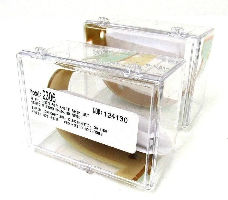 NEW LOT OF 2 EXAIR 2306 AIR KNIFE SHIM SET 6IN 15CM