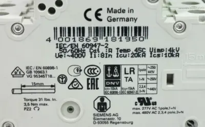 USED SIEMENS 5SY4316-7