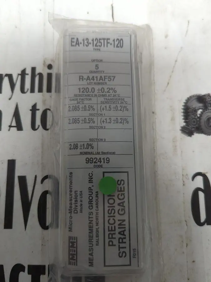 New | in-Stock MICRO-MEASUREMENTS EA-13-125TF-120 Transducers | Surplus Asset Holdings #1226631