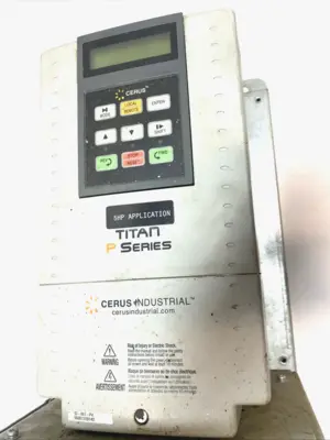 USED CERUS TITAN P SERIES VFD 3 PHASE AC NEMA 1 DRIVE W/ CIE1-ED005-P4/D