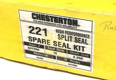 NEW CHESTERTON 221 SPARE SEAL KIT SEAL SIZE 18 SHAFT SIZE 2.250