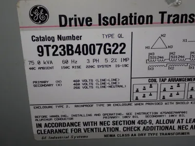 USED GENERAL ELECTRIC 9T23B4007G22