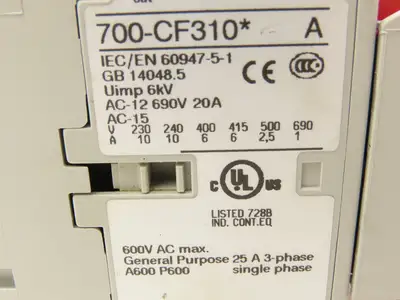 Allen Bradley 4 Pole Contactor Safety Control Relay 24VDC Coil Lot of 4