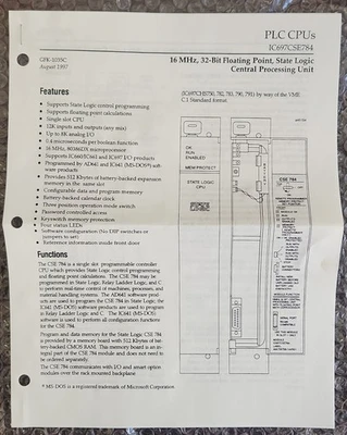 NEW GE Fanuc IC697CSE784-KD