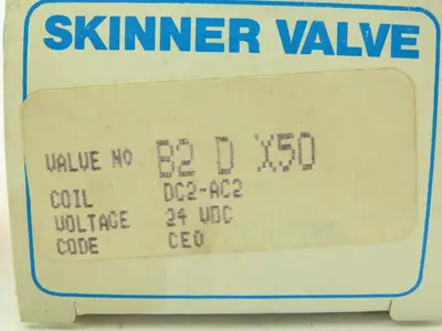Honeywell Skinner B2DX50 Solenoid Valve 2-Way (NC) 24VDC 175 PSI 1/8" NPT