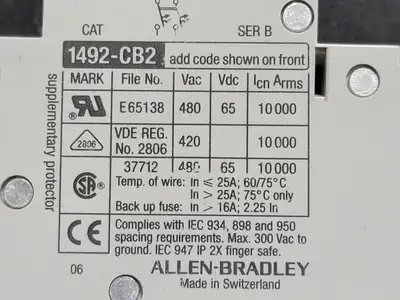 USED ALLEN-BRADLEY 1492-CB2-G200