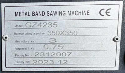 2023 BORUI GZ4235 SAWS, BAND, HORIZONTAL | Machinery Network (2)