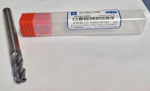OSG HP434-3934 HY-PRO CARB 10mm x R3  30 HLX 4 Flute Solid Carbide End Mill New