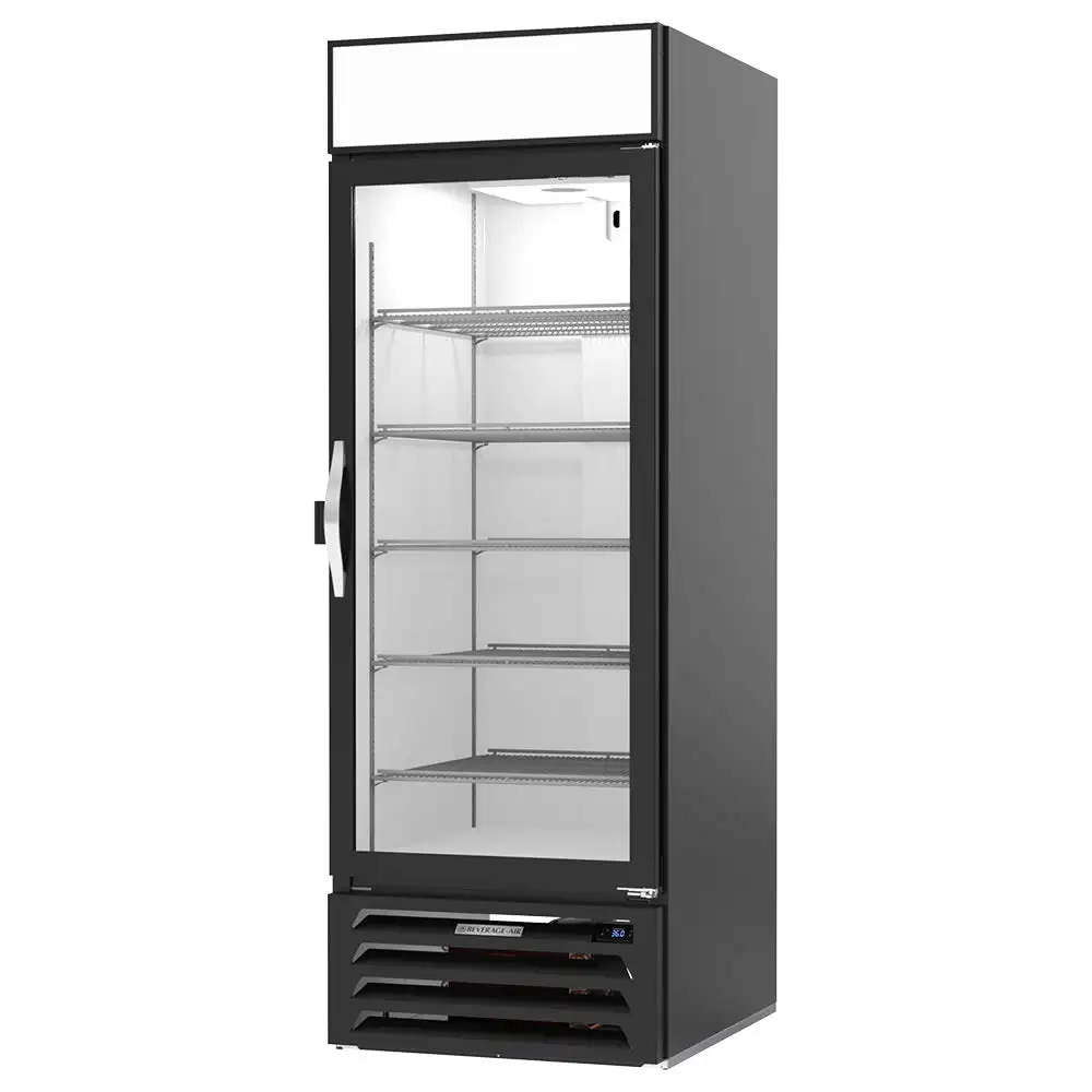 Beverage-Air MMR23HC-1-B-IQ 28 3/8" Marketmax™ One Section Glass Door Merchandiser - (1) Right Hinge Door, Black, 115v