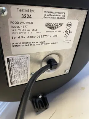 124-0138 Vollrath 1777 11 Quart Food Warmer
