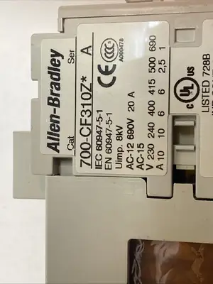 USED ALLEN-BRADLEY CONTROL RELAY 24 VDC 3NO/1NC 25A SER A