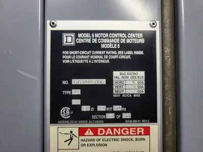 USED SQUARE D MODEL 6