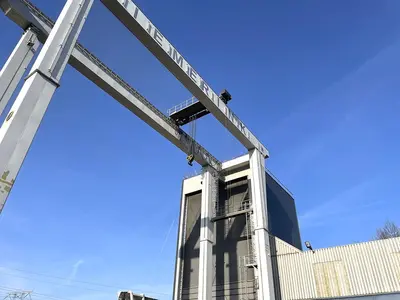 USED SWF GANTRY CRANE 70 TON + 5 TON X 25 METER