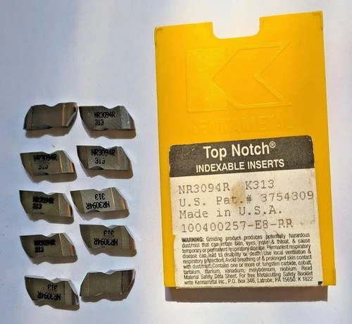 10 Pcs Kennametal NR3094R K313 Grooving Indexable Carbide Insert Lathe Top Notch