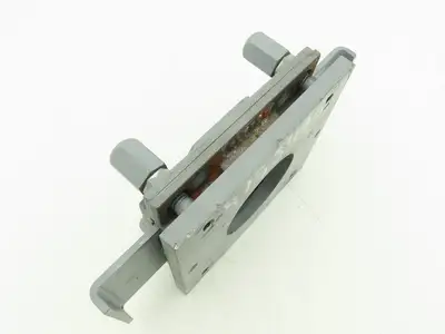 Steel Hopper Feed Bin Manual Slide Gate 3"Opening 6-1/4"x7" Flange Gray