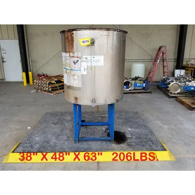Used Stainless Steel Liquid Tank - 140 Gallon