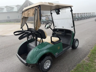 (1) 2019 E-Z-Go EFI golf cart with a Kawasaki gas engine, model 657061G01, includes canopy, fold-dow...