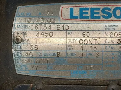Used LEESON C6T34FB1D Motors (misc) Ohio US | HGR 24 #1506959