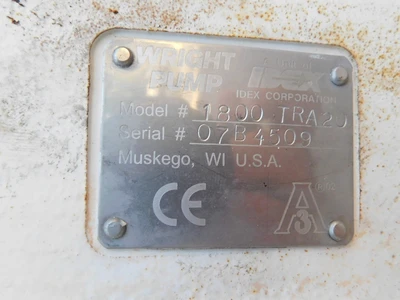 USED WRIGHT PUMP SS SANI LOBE TYPE PUMP 1800TRA20