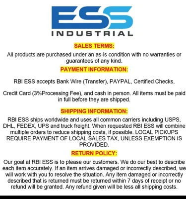 FTC A/S A182 F304/304L Food Processing Equipment | ESS Industrial Equipment Sales (4)