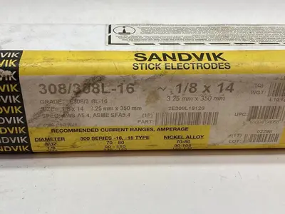 Sandvik,308/308L-16~1/8x14,Stainless Steel Electrode 2E308L16128