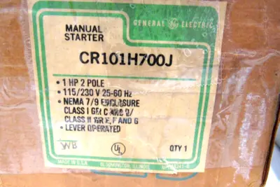 NEW GENERAL ELECTRIC CR101H700J MANUAL MOTOR STARTER