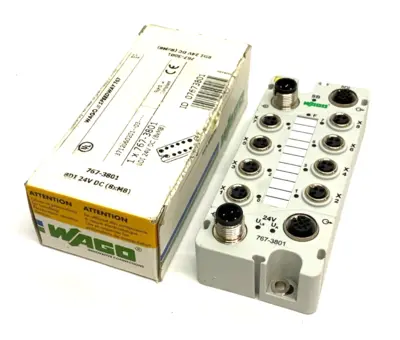 USED WAGO SPEEDWAY 767 8-CHANNEL DIGITAL I/O MODULE