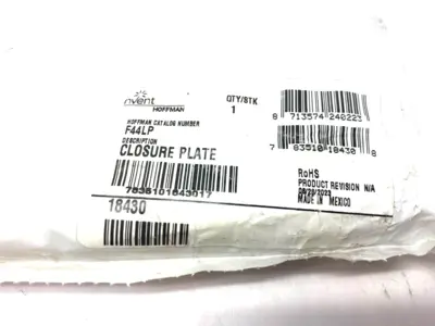 New | in-Stock HOFFMAN NVENT LAY-IN CLOSURE PLATE HINGED COVER 4.00 X 4.00" GRAY STEEL Miscellaneous MRO | Maverick Industrial Sales #1122305
