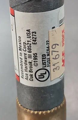 Ace 31680 Type NON 35 Amp Time Fuse Loc4D10
