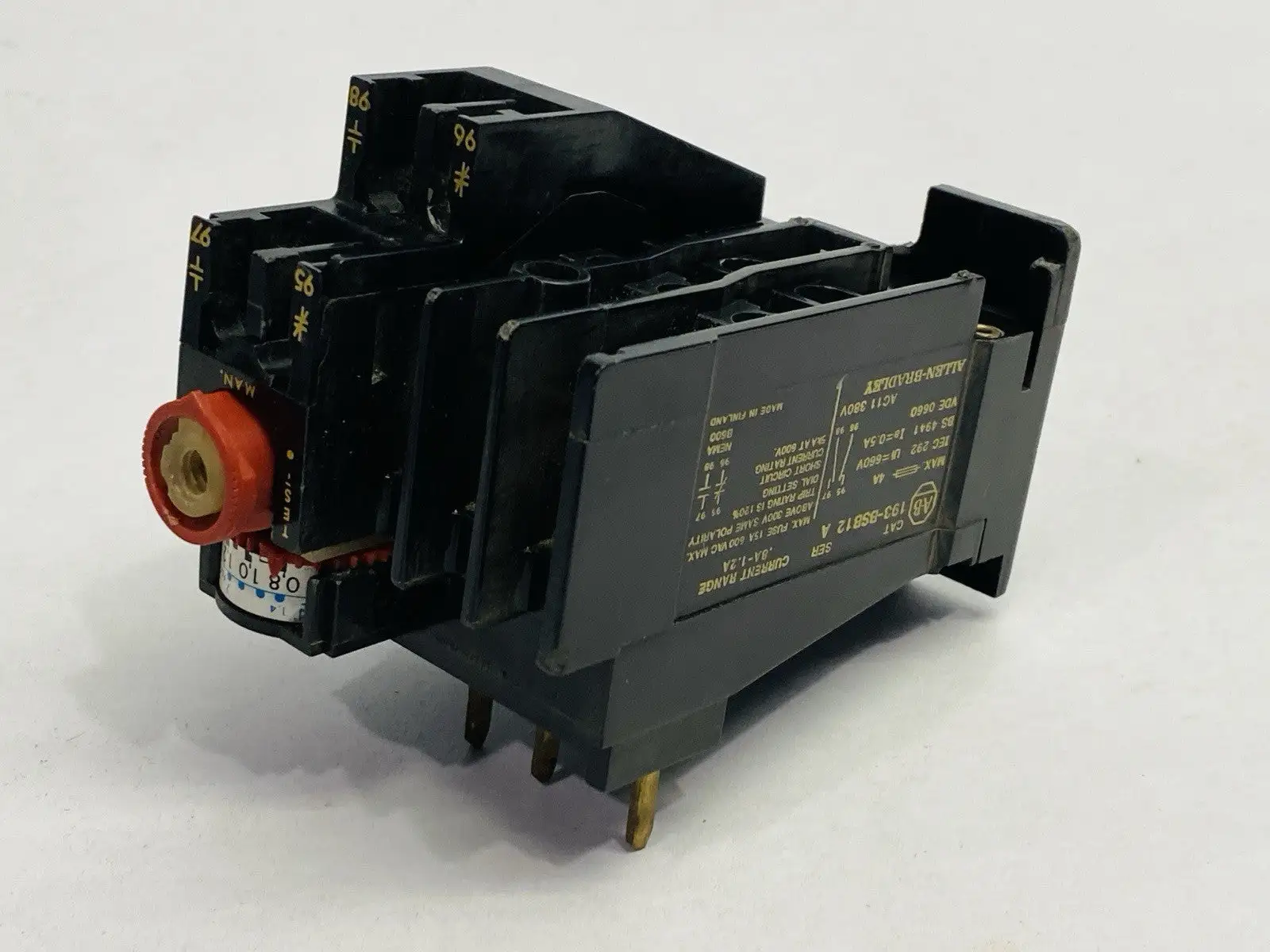 193-BSB12 | Allen Bradley  Ser A Overload Relay 0.8A-1.2A - Used