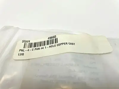 PNL-4-C | Panduit  PAN #4 Copper 1-Hole Terminal Lug Connector - New Other