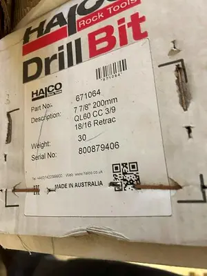 Used HALCO 7-7/8” QL60 HAMMER BIT Drills Pennsylvania US | East West Machinery & Drilling #1417456