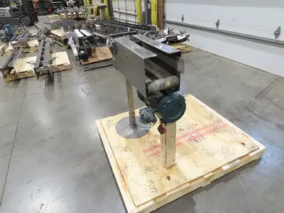 7.5" Tabletop Belt Stainless Bottle Conveyor 24" Drive Section 460V 3PH