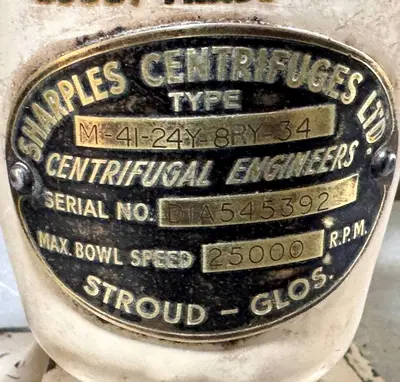 Sharples T-1 lab Super centrifuge, 316SS.