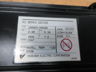 USED 1997 USED HAAS PARTS AND TOOLING HAAS SIGMA-1 09 (LONG) #93-62-0013 SERVO AXIS MOTOR