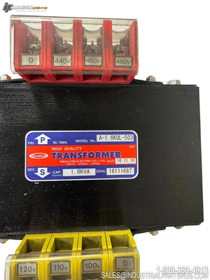 Used SWALLOW A-1. 6KUL-503 TRANSFORMER Transformers Kentucky US | Industrial Parts R Us Inc. #1138150