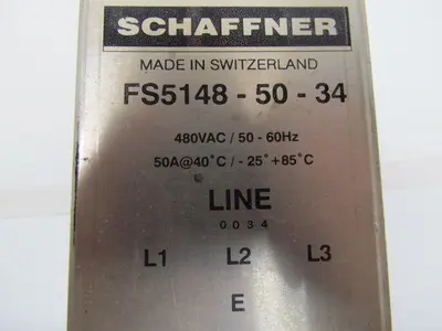 Schaffner FS5148-50-34 Line Filter Module 480VAC/50-60HZ 50A