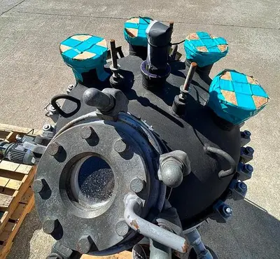 Reactor, 100 Gallon, Glass Lined, De Dietrich, 150 PSI, Jacketed, Agitated #S744732