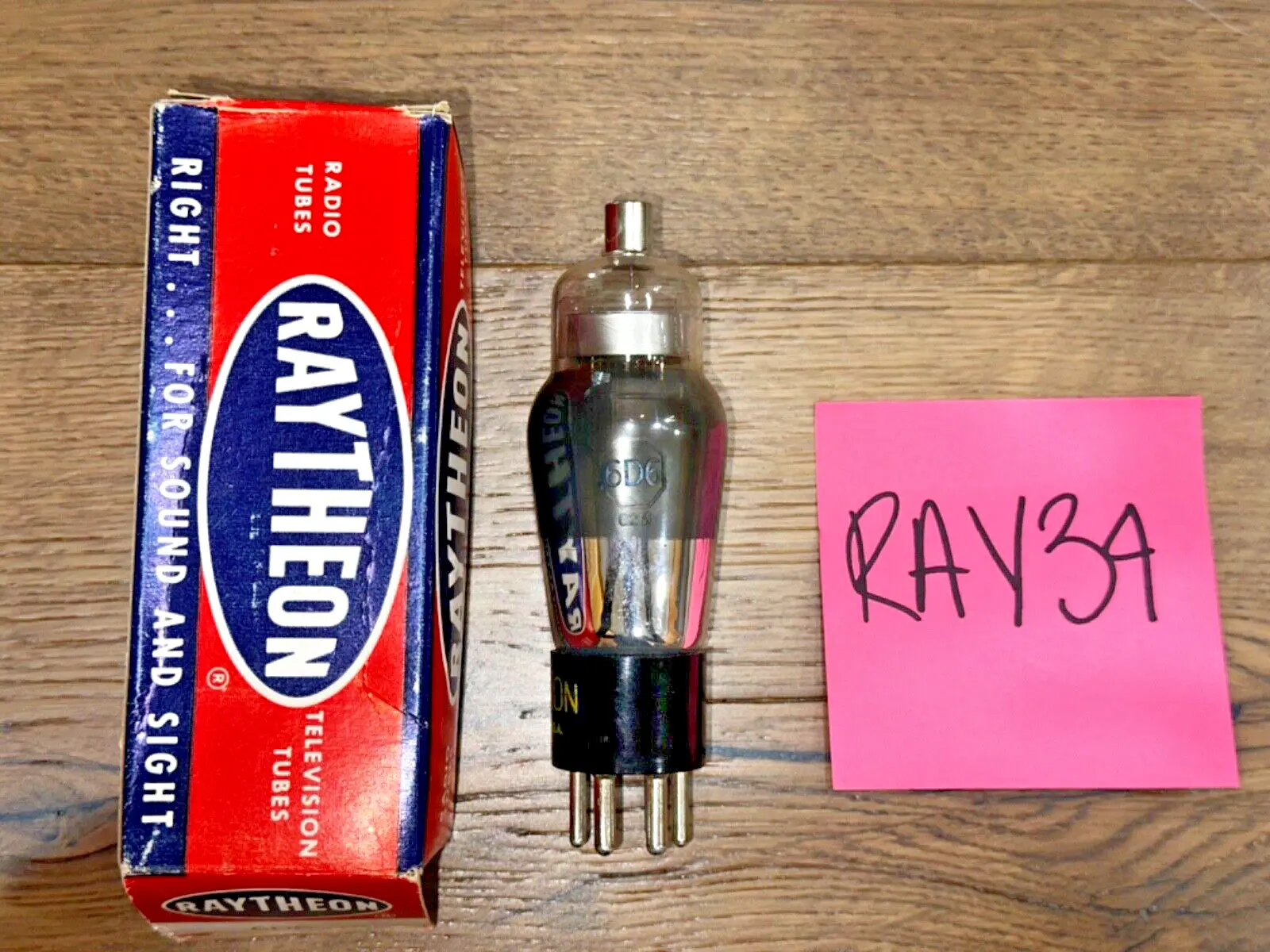 NEW Raytheon 6D6 Electron Tube