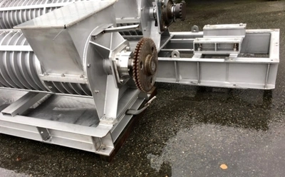 FKC HX-550 screw press for fish dewatering, 304SS.