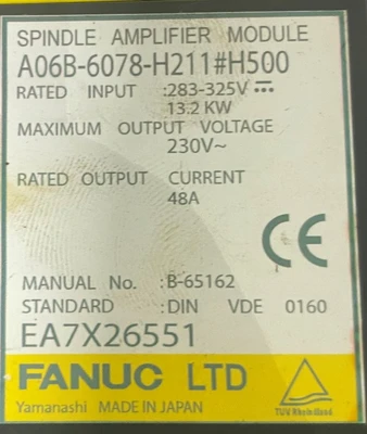 FANUC A06B-6078-H211-H500 SPINDLE AMPLIFIER