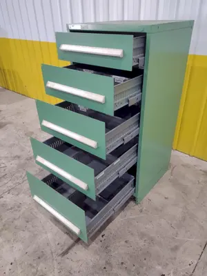5 DRAWER VIDMAR INDUSTRIAL STORAGE CABINET 30" X 27.5" X 59": STOCK #21373 (60 AVAILABLE)