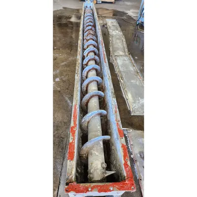 Used 12" Dia. X 19'-6" L Stainless Steel Industrial Screw Auger Conveyor