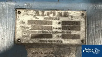 USED Alpine Alpine Augsburg Roto-Plexer Mill Grinder, Model RO 63/18, 40 HP