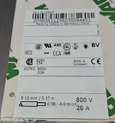 WAGO 281-652 Conductor Through Terminal Block - Box with 36. Loc3D-12