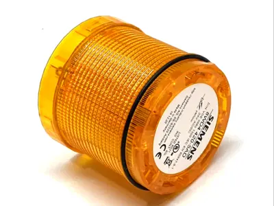 USED SIEMENS YELLOW LED STACK LIGHT MODULE 24V AC/DC LOT OF 3